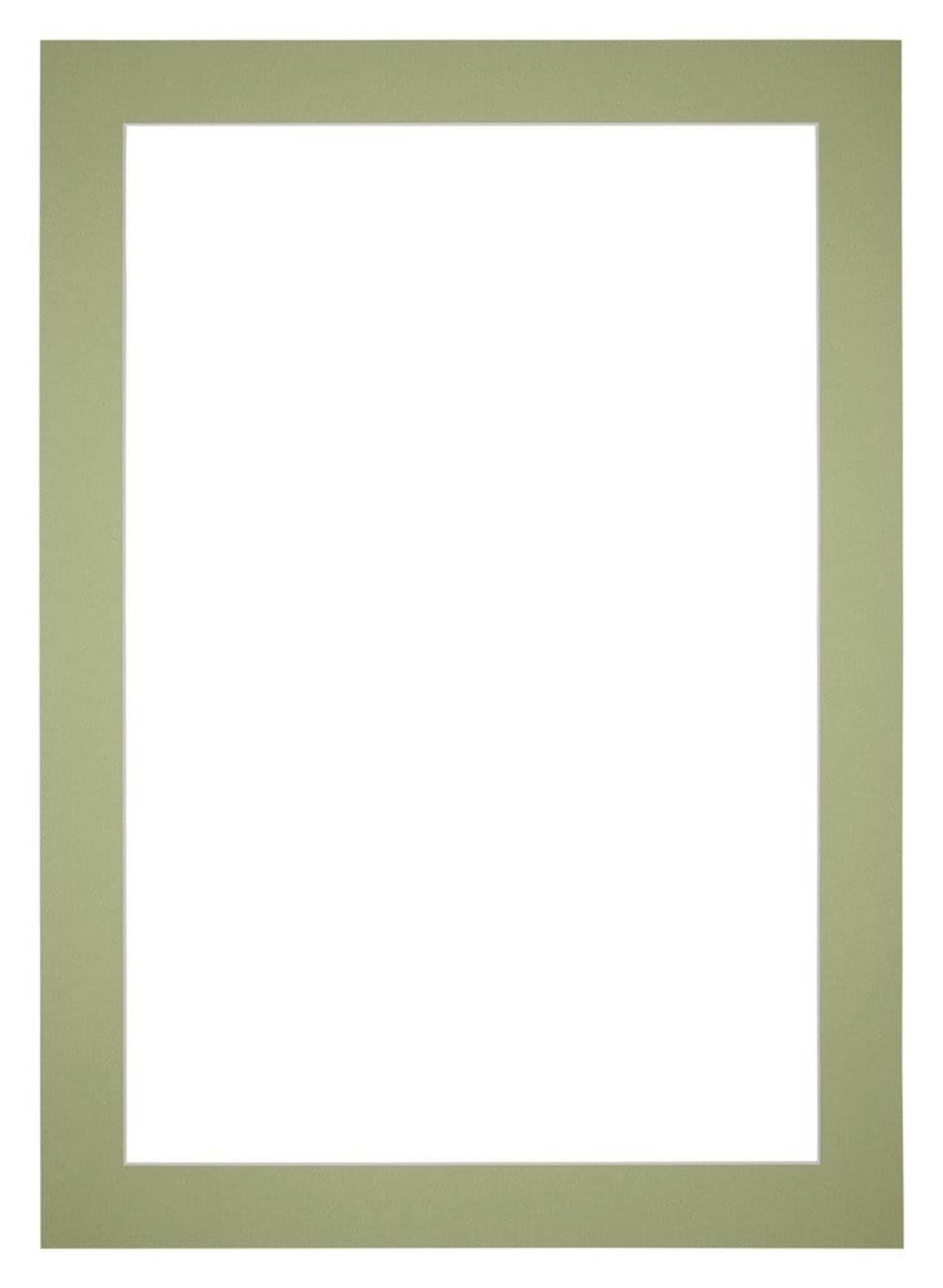 Passe Partout 50x70cm Carton Mint Green Edge 5cm Straight Front | Yourdecoration.com