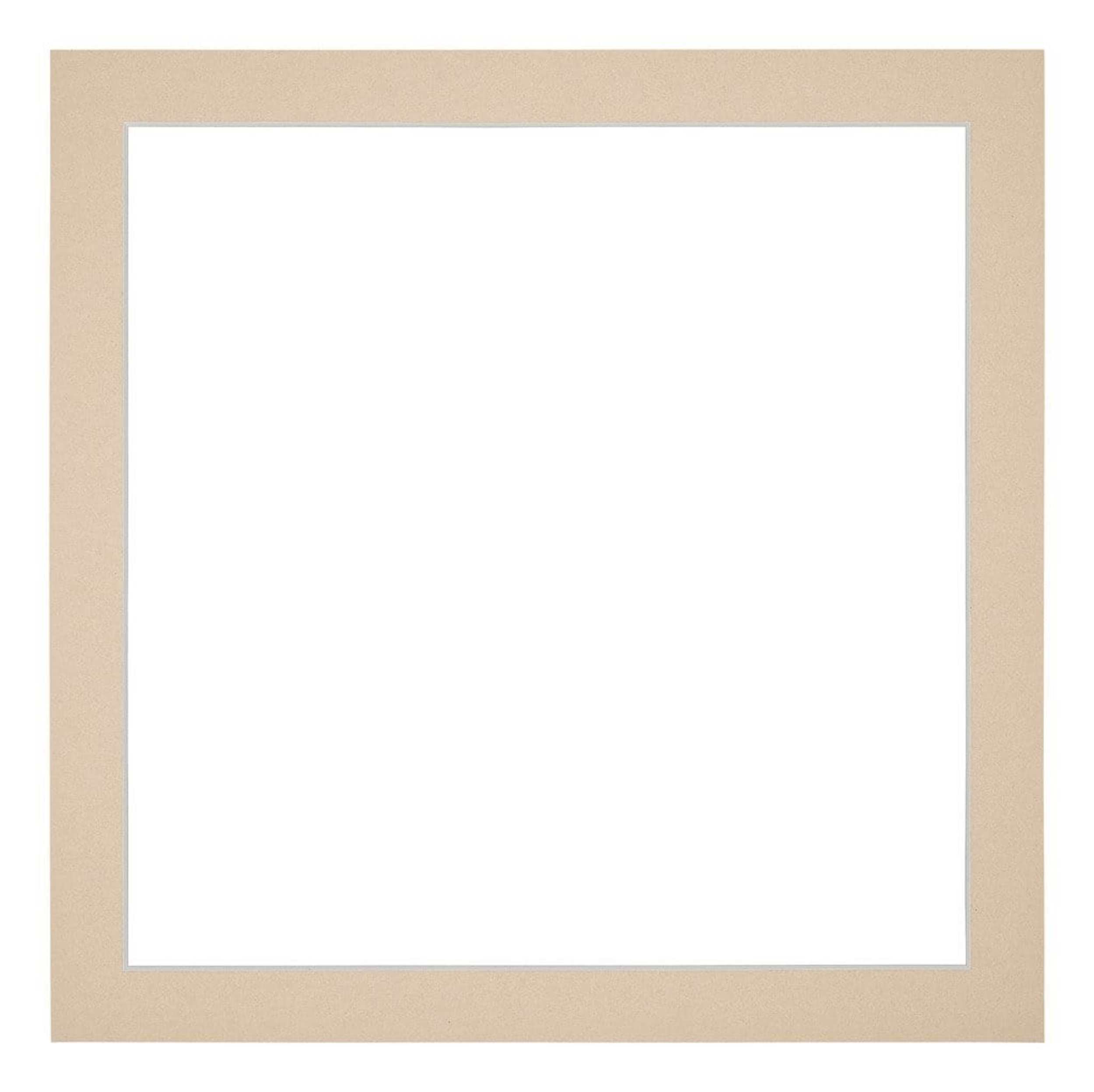 Passe Partout 55x55cm Carton Beige Edge 3cm Straight Front | Yourdecoration.com