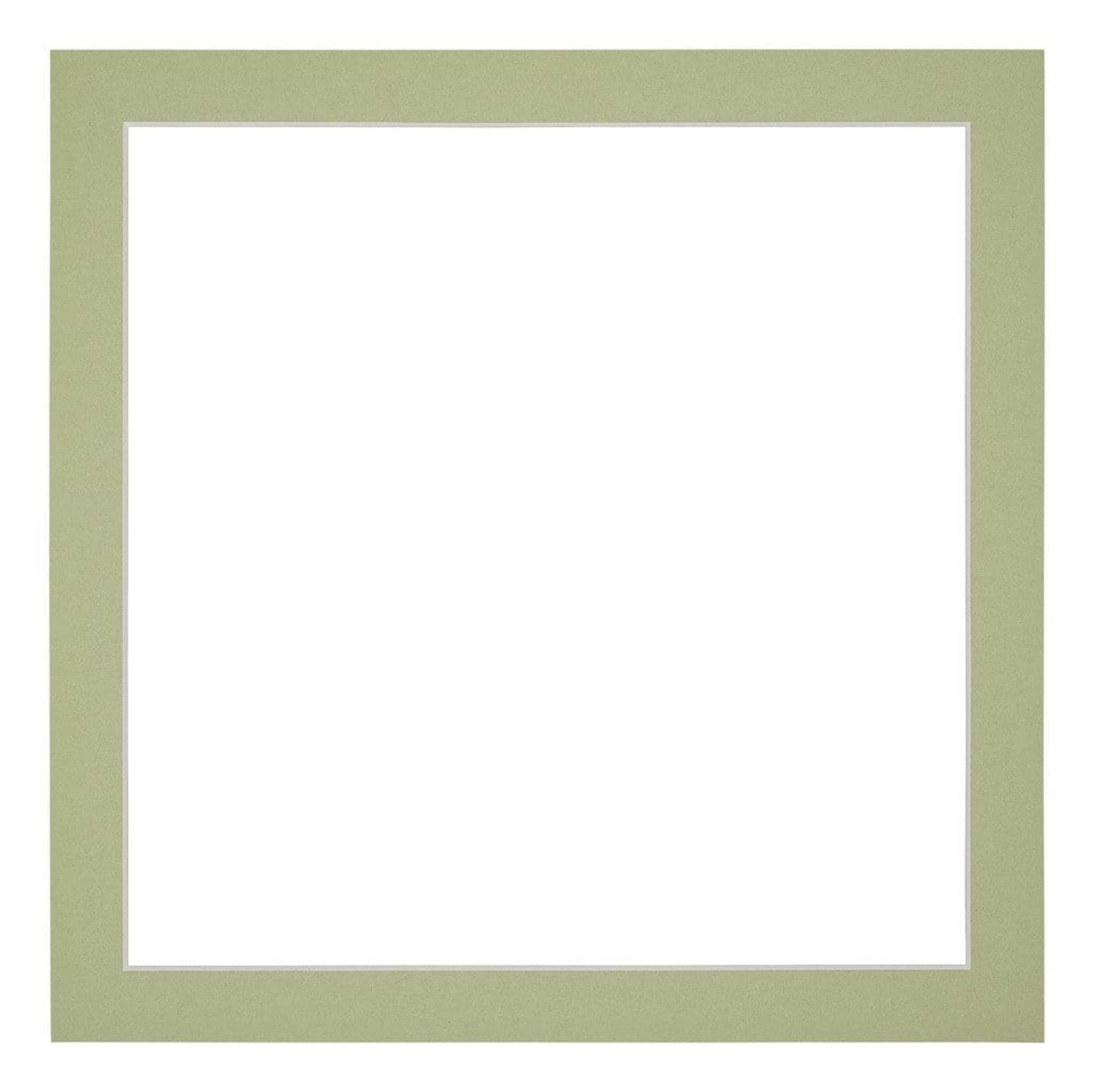 Passe Partout 55x55cm Carton Mint Green Edge 3cm Straight Front | Yourdecoration.com