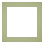 Passe Partout 55x55cm Carton Mint Green Edge 5cm Straight Front | Yourdecoration.com