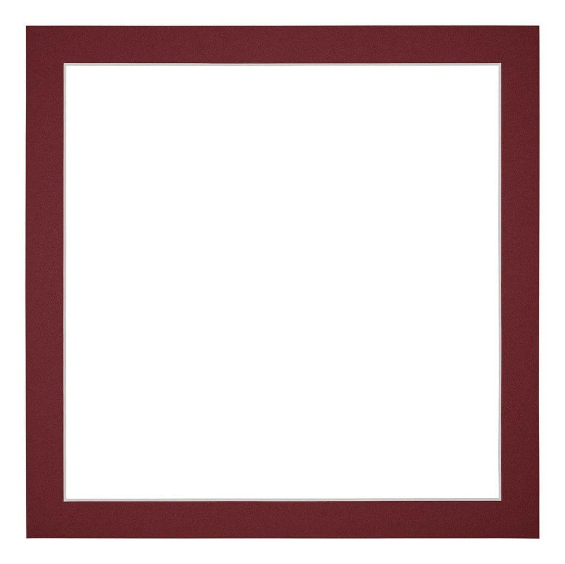 Passe Partout 55x55cm Carton Wine Red Edge 3cm Straight Front | Yourdecoration.com