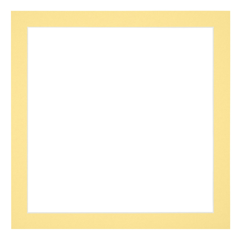 Passe Partout 55x55cm Carton Yellow Edge 3cm Straight Front | Yourdecoration.com
