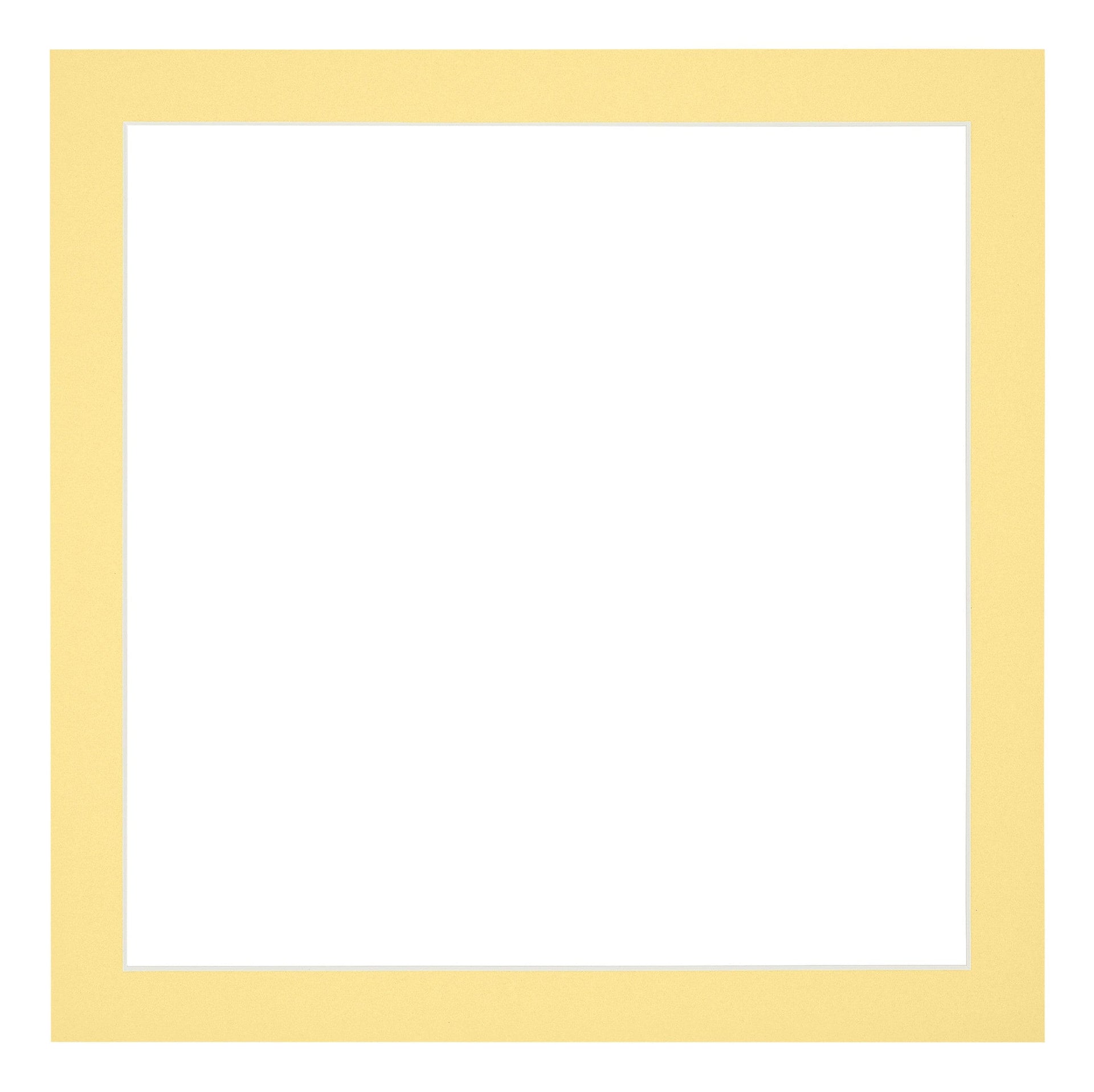 Passe Partout 55x55cm Carton Yellow Edge 3cm Straight Front | Yourdecoration.com