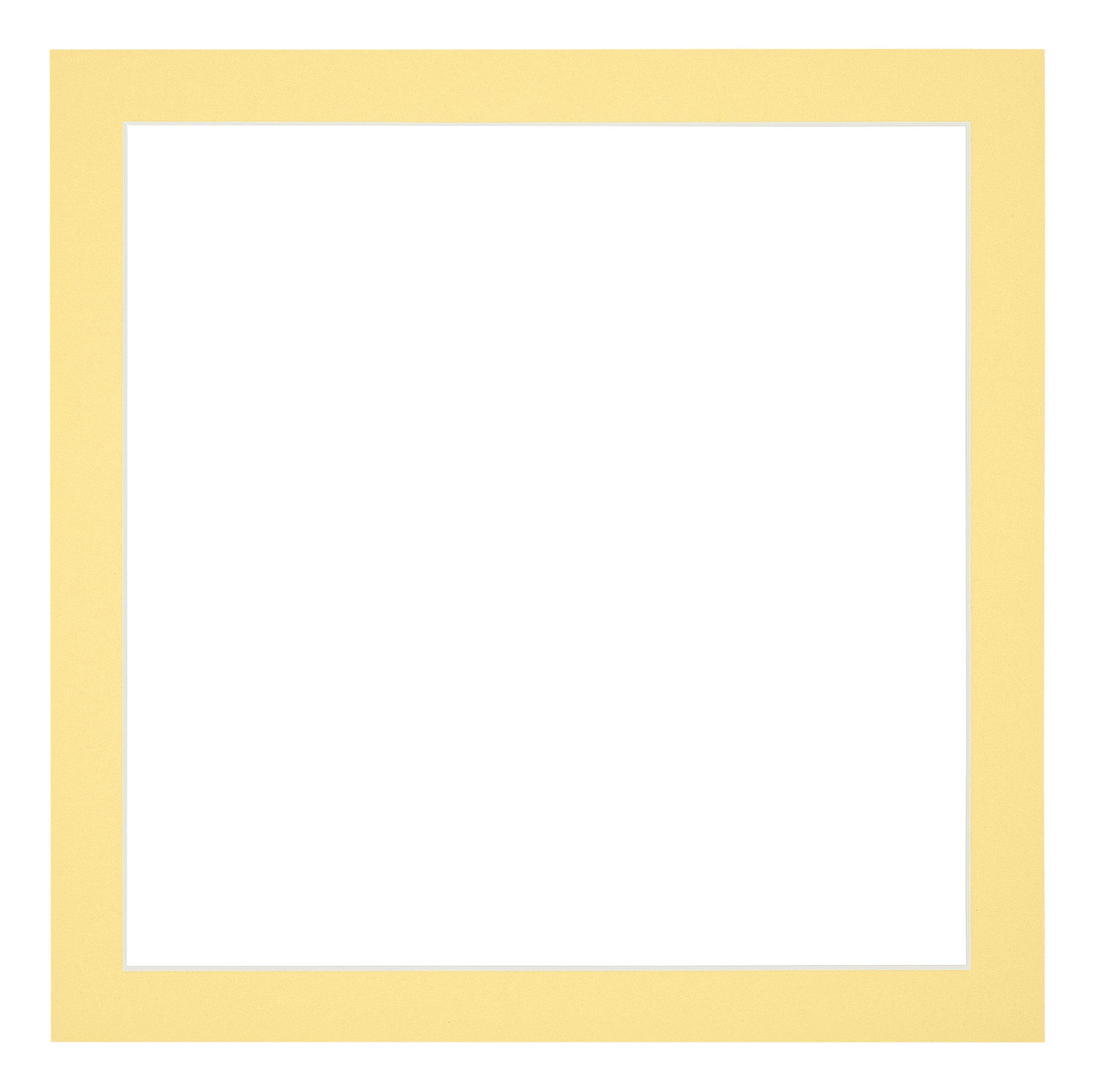 Passe Partout 55x55cm Carton Yellow Edge 3cm Straight Front | Yourdecoration.com