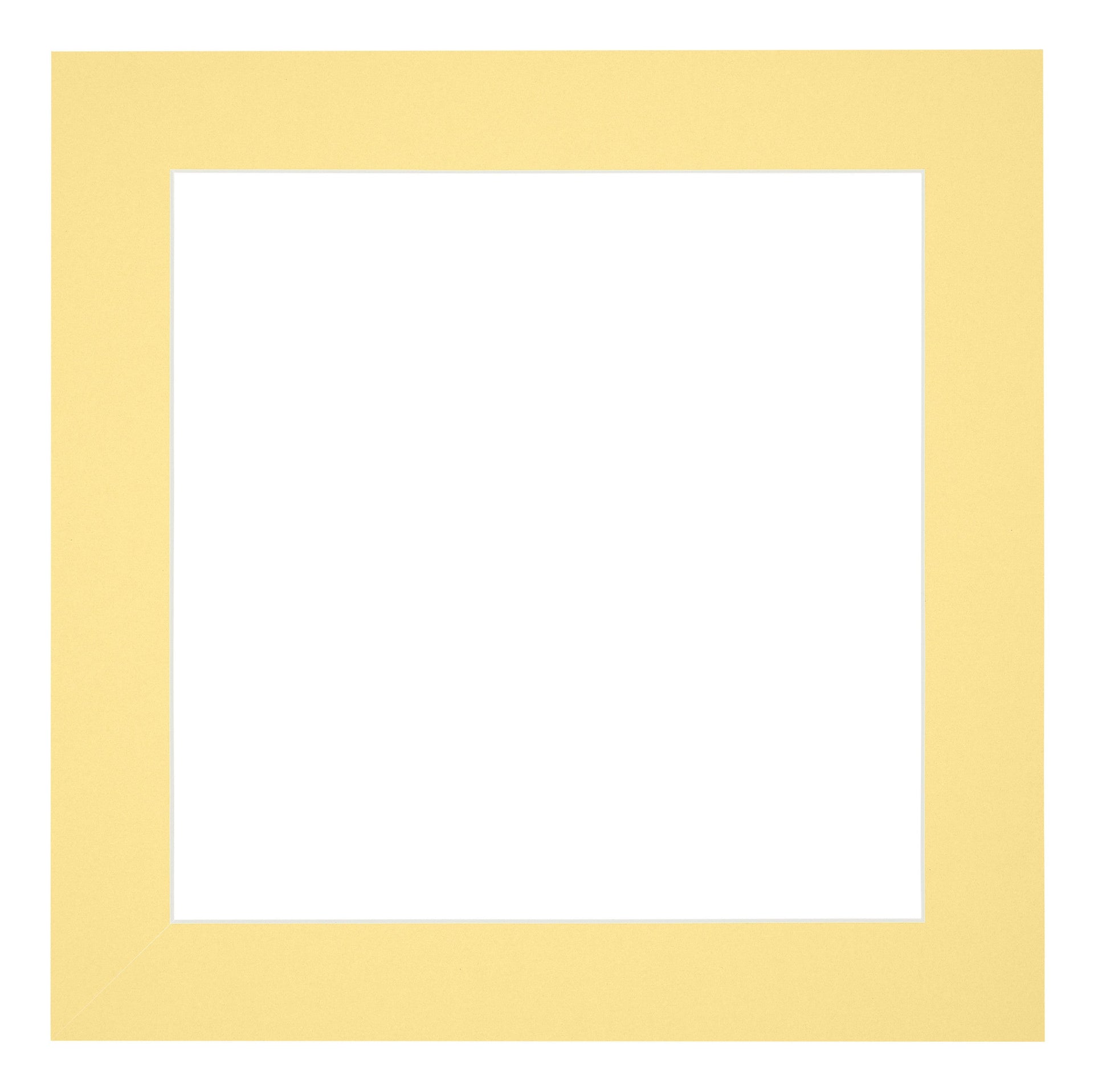Passe Partout 55x55cm Carton Yellow Edge 5cm Straight Front | Yourdecoration.com