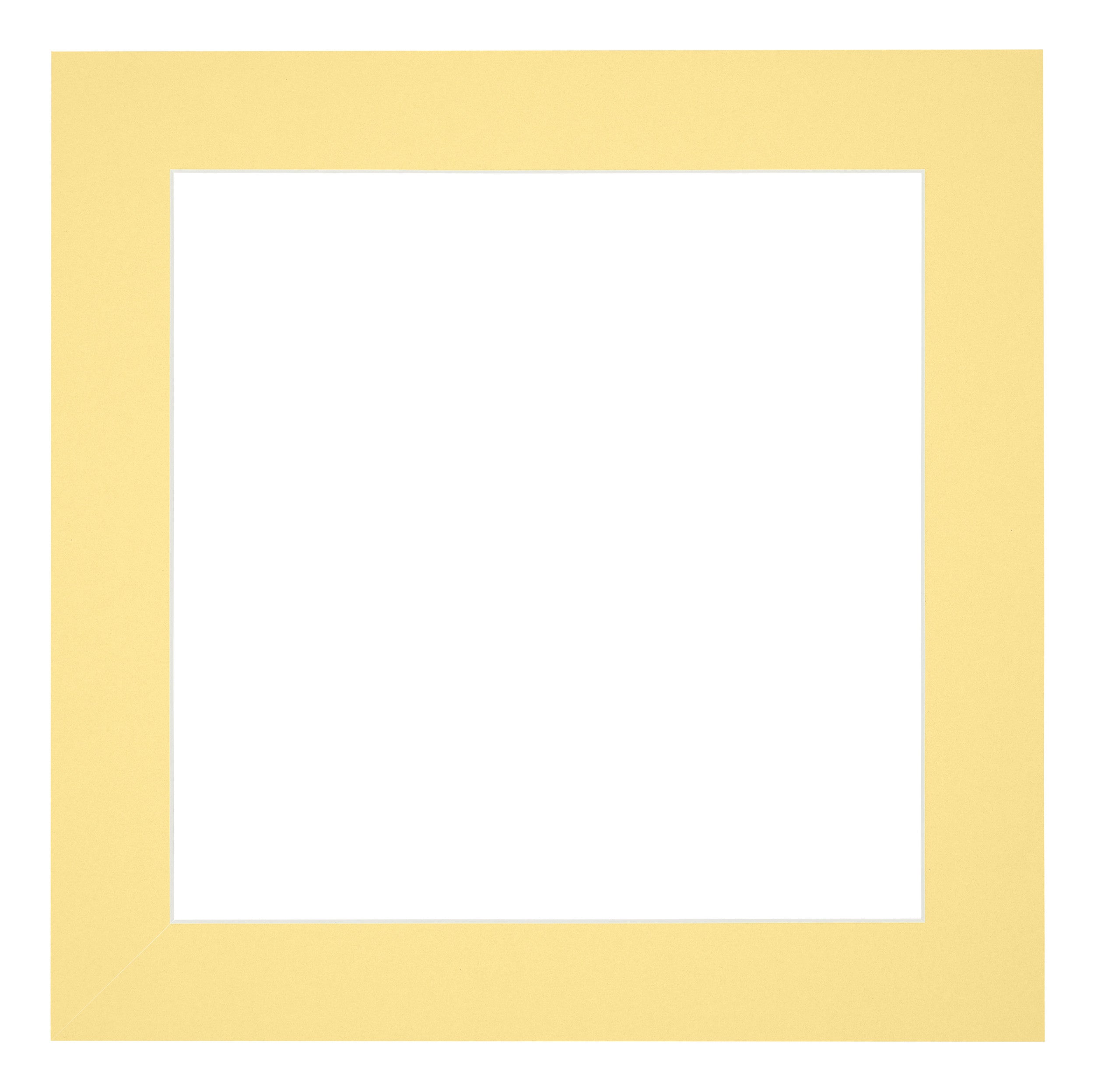Passe Partout 55x55cm Carton Yellow Edge 5cm Straight Front | Yourdecoration.com