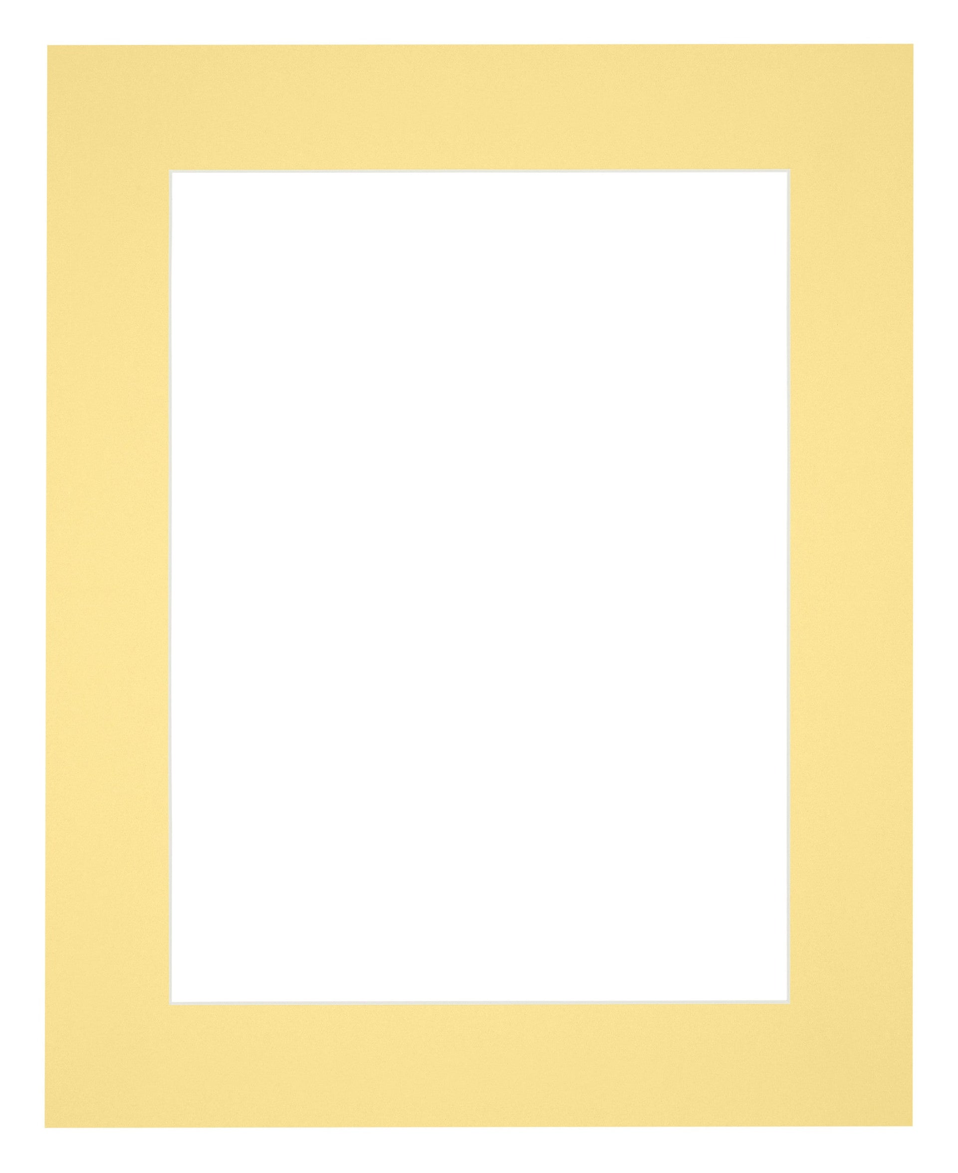 Passe Partout 56x71cm Carton Yellow Edge 6cm Straight Front | Yourdecoration.com