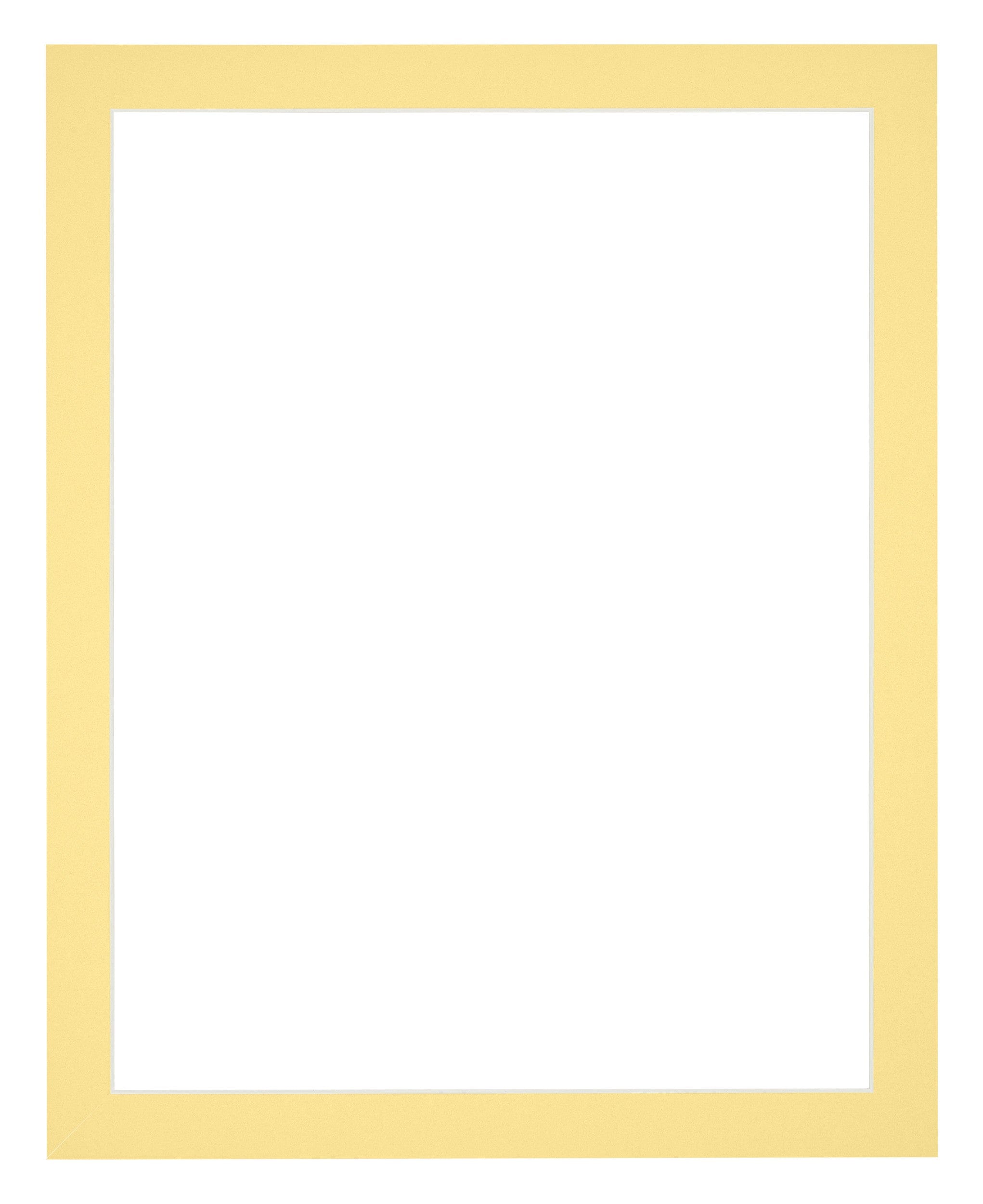 Passe Partout 60x70cm Carton Yellow Edge 3cm Straight Front | Yourdecoration.com
