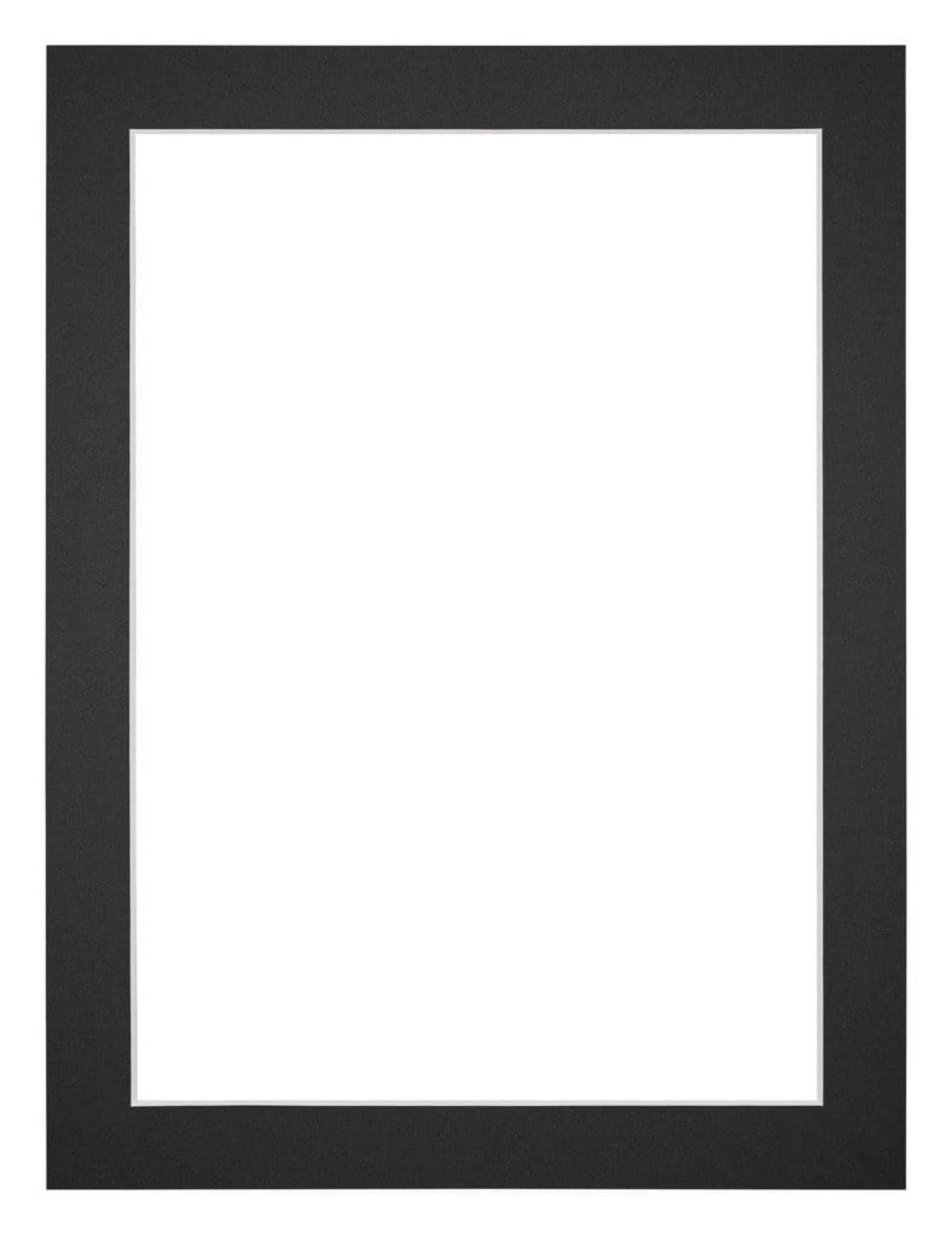 Passe Partout 60x80cm Carton Black Edge 3cm Straight Front | Yourdecoration.com