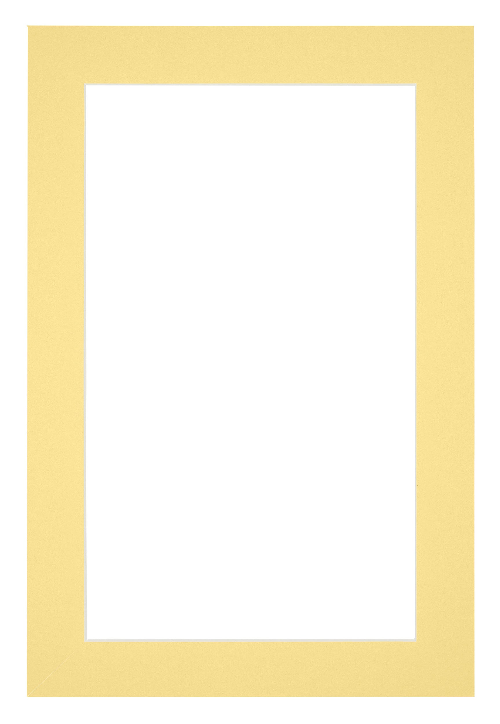 Passe Partout 62x93cm Carton Yellow Edge 4cm Straight Front | Yourdecoration.com