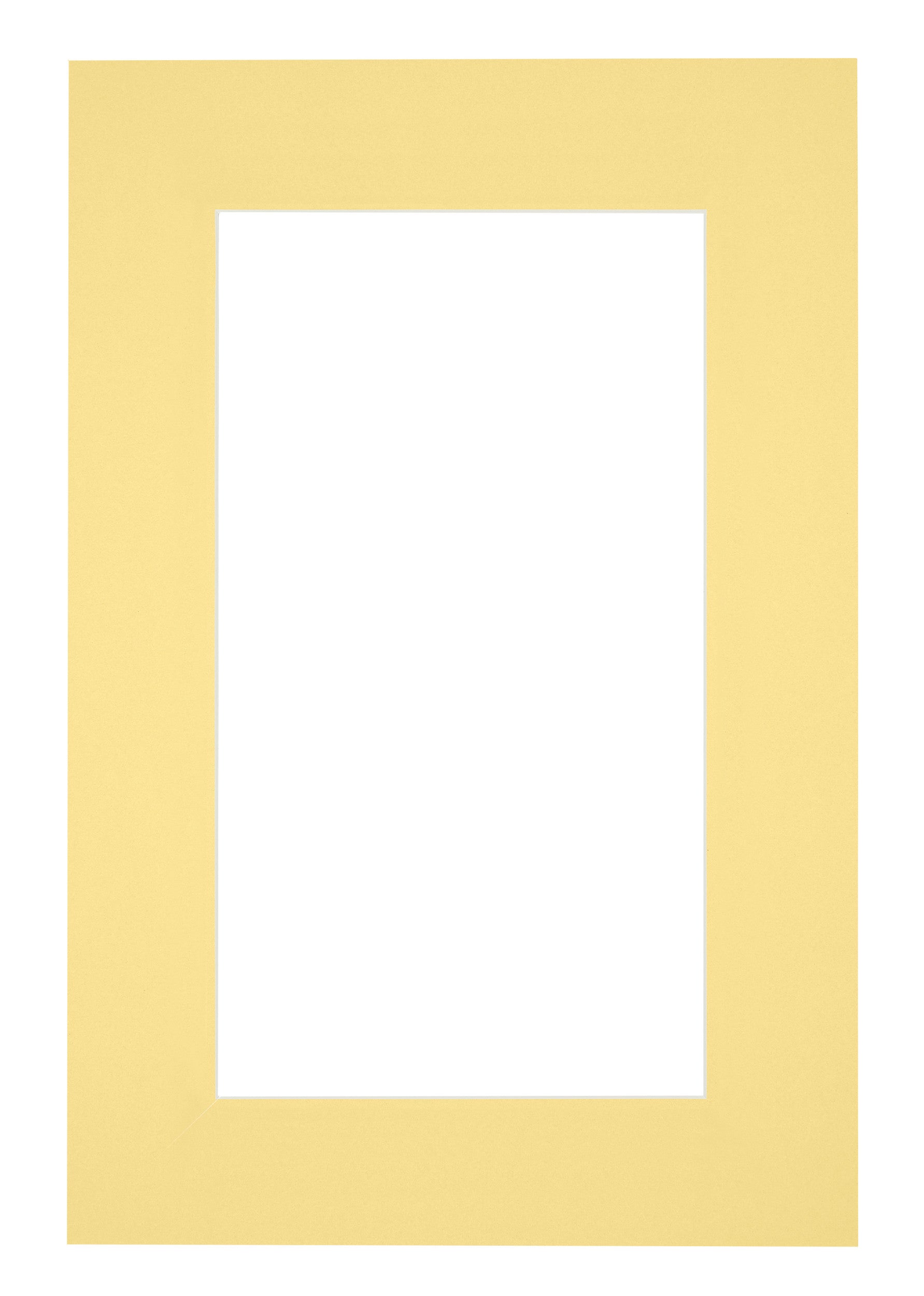 Passe Partout 62x93cm Carton Yellow Edge 6cm Straight Front | Yourdecoration.com