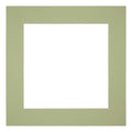 Passe Partout 70x70cm Carton Mint Green Edge 6cm Straight Front | Yourdecoration.com