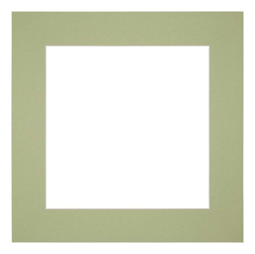 Passe Partout 70x70cm Carton Mint Green Edge 6cm Straight Front | Yourdecoration.com