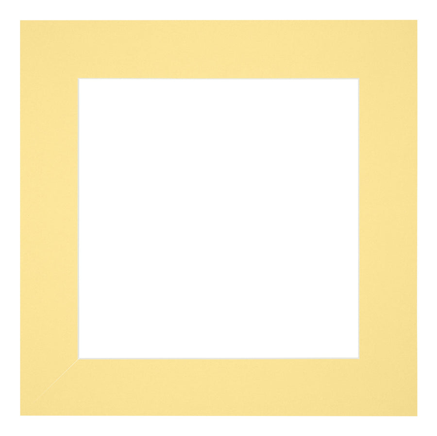 Passe Partout 70x70cm Carton Yellow Edge 6cm Straight Front | Yourdecoration.com