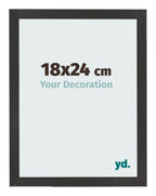 Photo Frame 18x24 cm Black Matte MDF Bologna Front Size | Yourdecoration.com