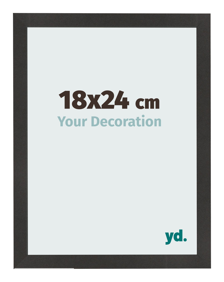 Photo Frame 18x24 cm Black Matte MDF Bologna Front Size | Yourdecoration.com