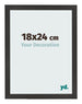 Photo Frame 18x24 cm Black Matte MDF Bologna Front Size | Yourdecoration.com