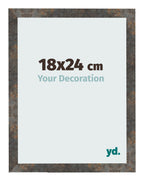 Photo Frame 18x24 cm Oxidized Metal MDF Bologna Front Size | Yourdecoration.com