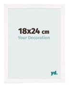 Photo Frame 18x24 cm White High Gloss MDF Bologna Front Size | Yourdecoration.com