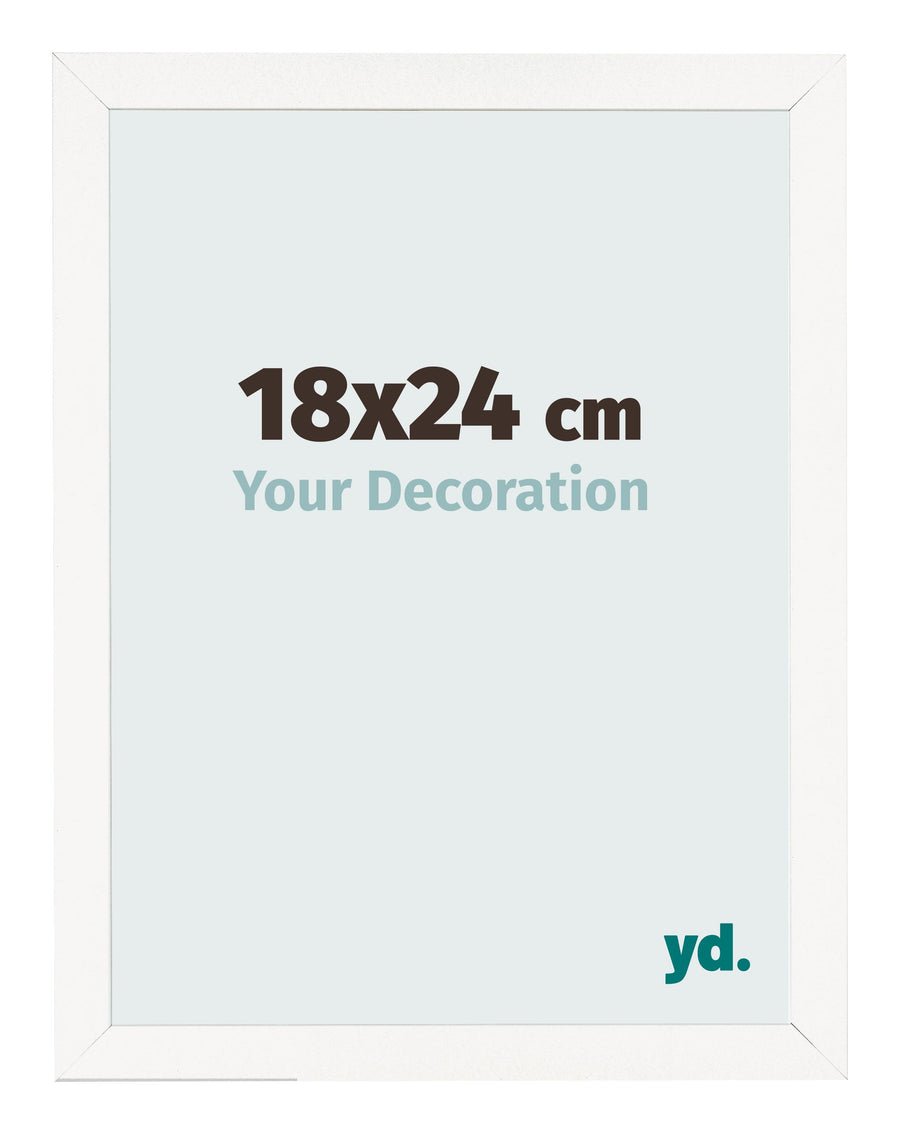 Photo Frame 18x24 cm White High Gloss MDF Bologna Front Size | Yourdecoration.com