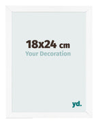 Photo Frame 18x24 cm White Matte MDF Bologna Front Size | Yourdecoration.com
