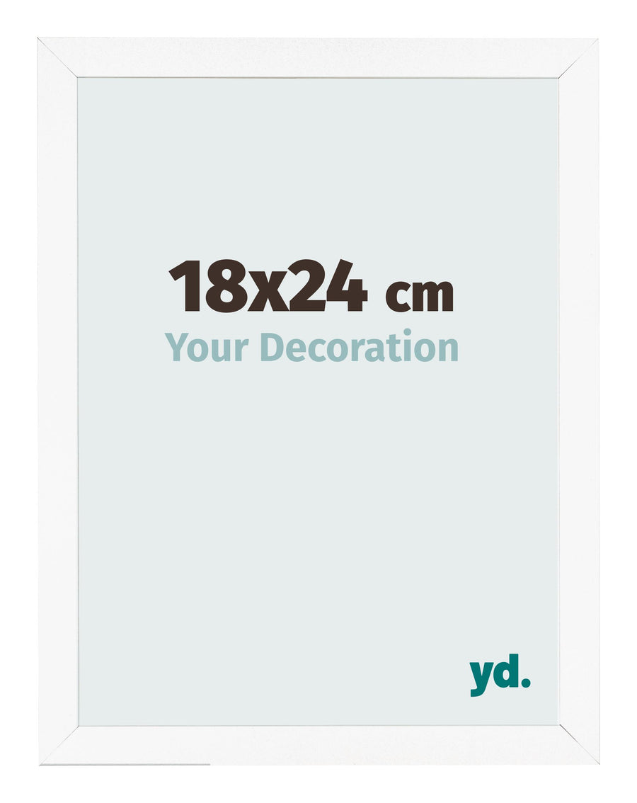 Photo Frame 18x24 cm White Matte MDF Bologna Front Size | Yourdecoration.com