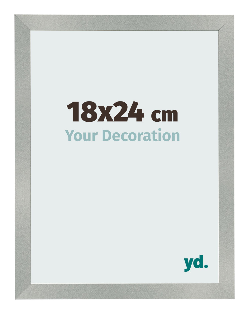 Photo Frame 18x24cm Aluminum Brushed MDF Bologna Front Size | Yourdecoration.com