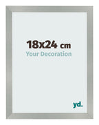 Photo Frame 18x24cm Aluminum Brushed MDF Bologna Front Size | Yourdecoration.com