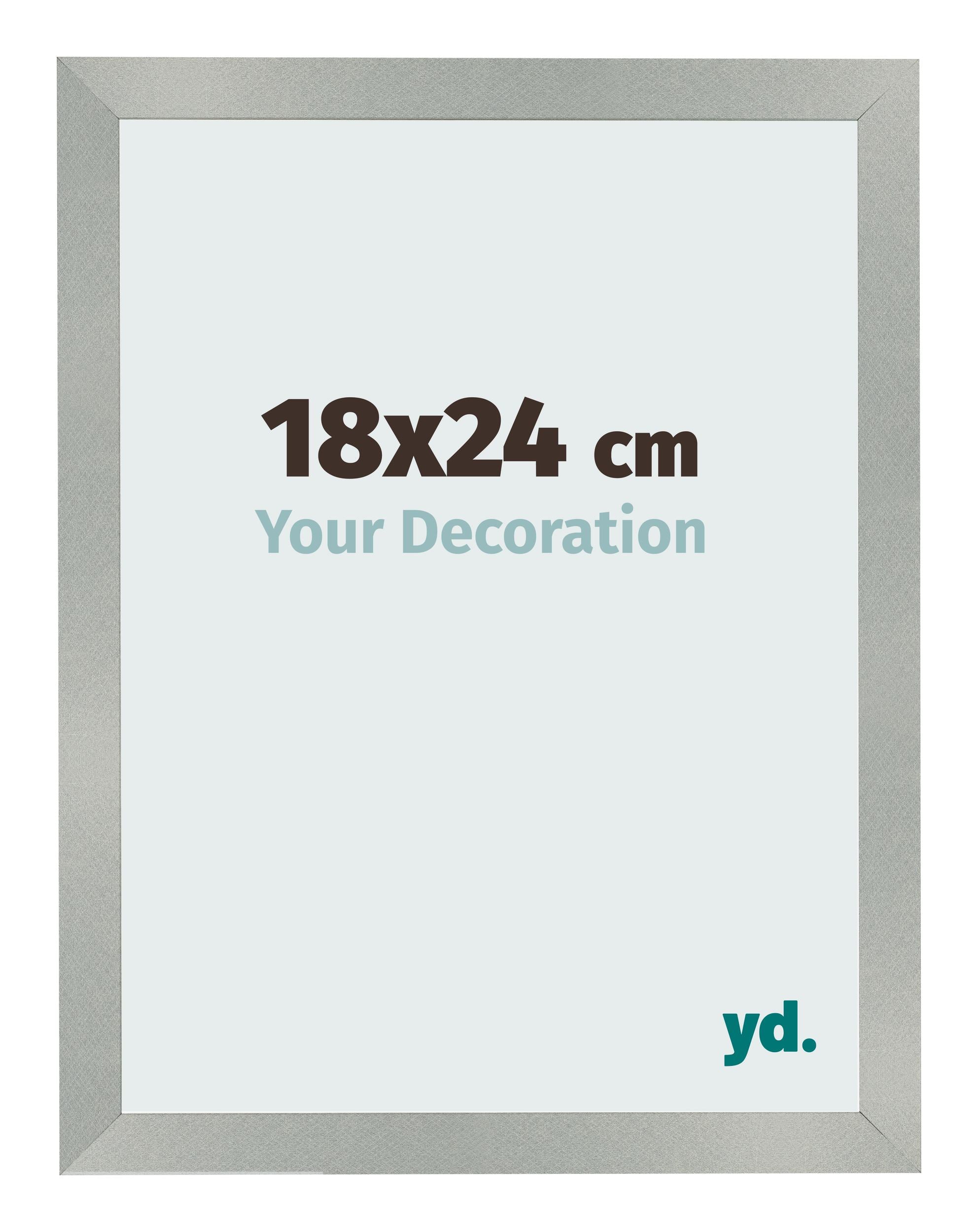Photo Frame 18x24cm Aluminum Brushed MDF Bologna Front Size | Yourdecoration.com