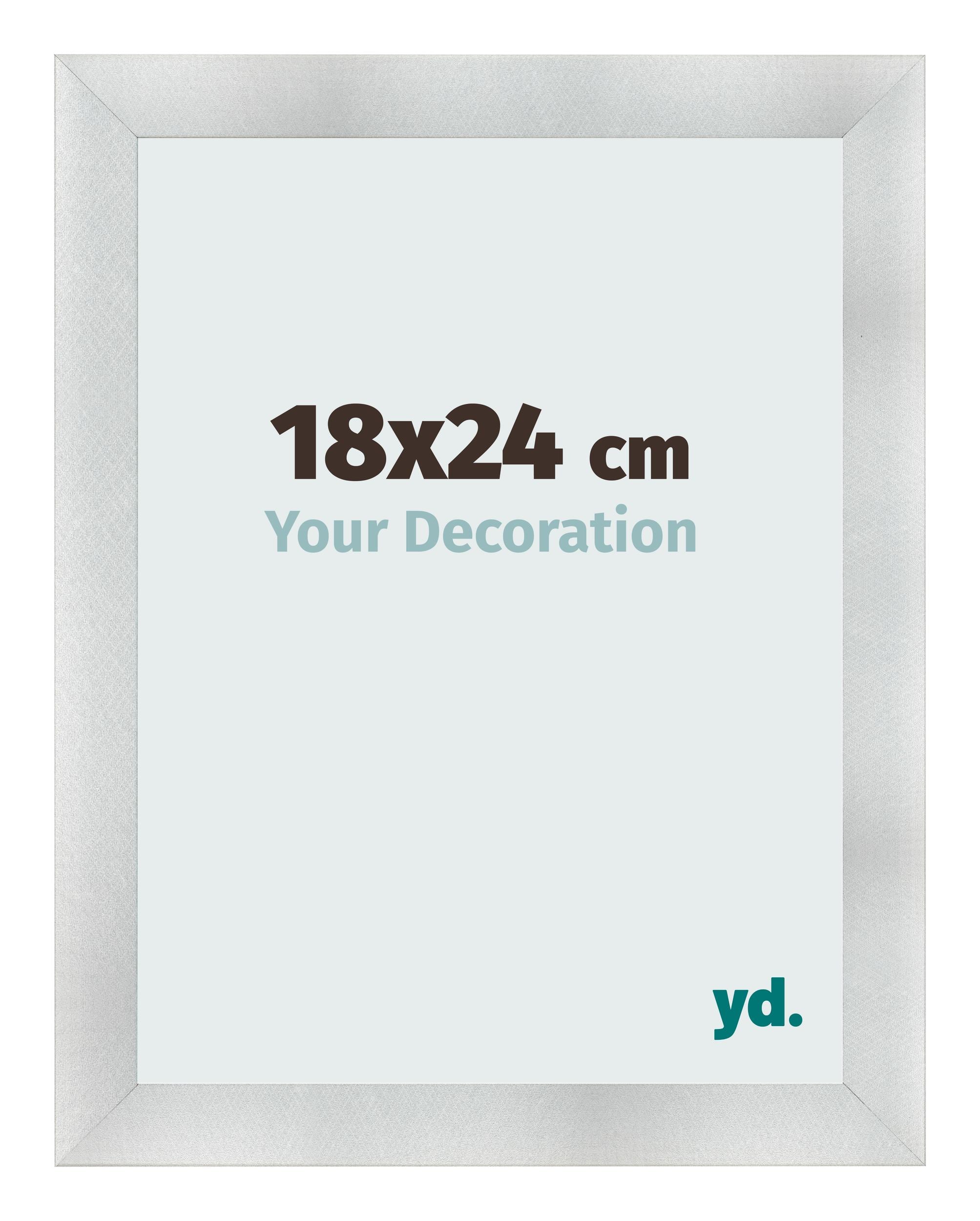 Photo Frame 18x24cm Aluminum Brushed MDF Pisa Front Size | Yourdecoration.com