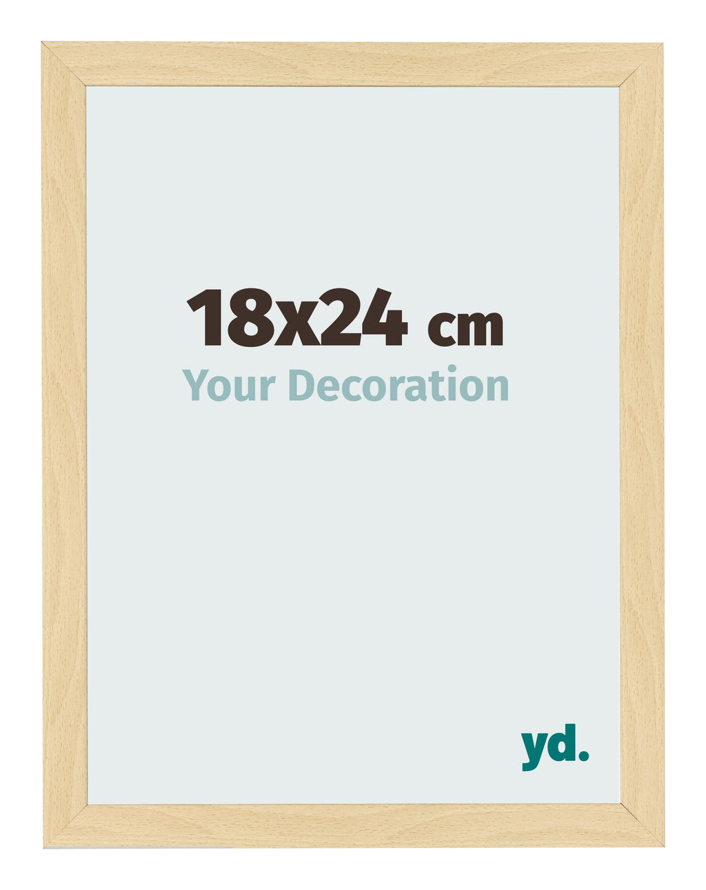 Photo Frame 18x24cm Beech Design MDF Bologna Front Size | Yourdecoration.com