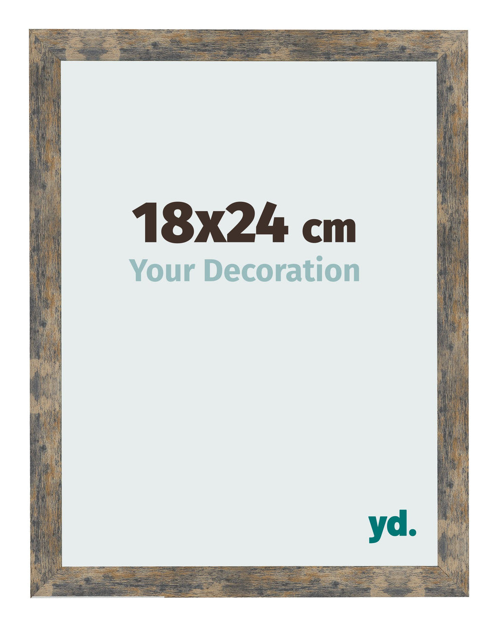 Photo Frame 18x24cm Blue Gold Melange MDF Bologna Front Size | Yourdecoration.com