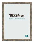 Photo Frame 18x24cm Blue Gold Melange MDF Bologna Front Size | Yourdecoration.com