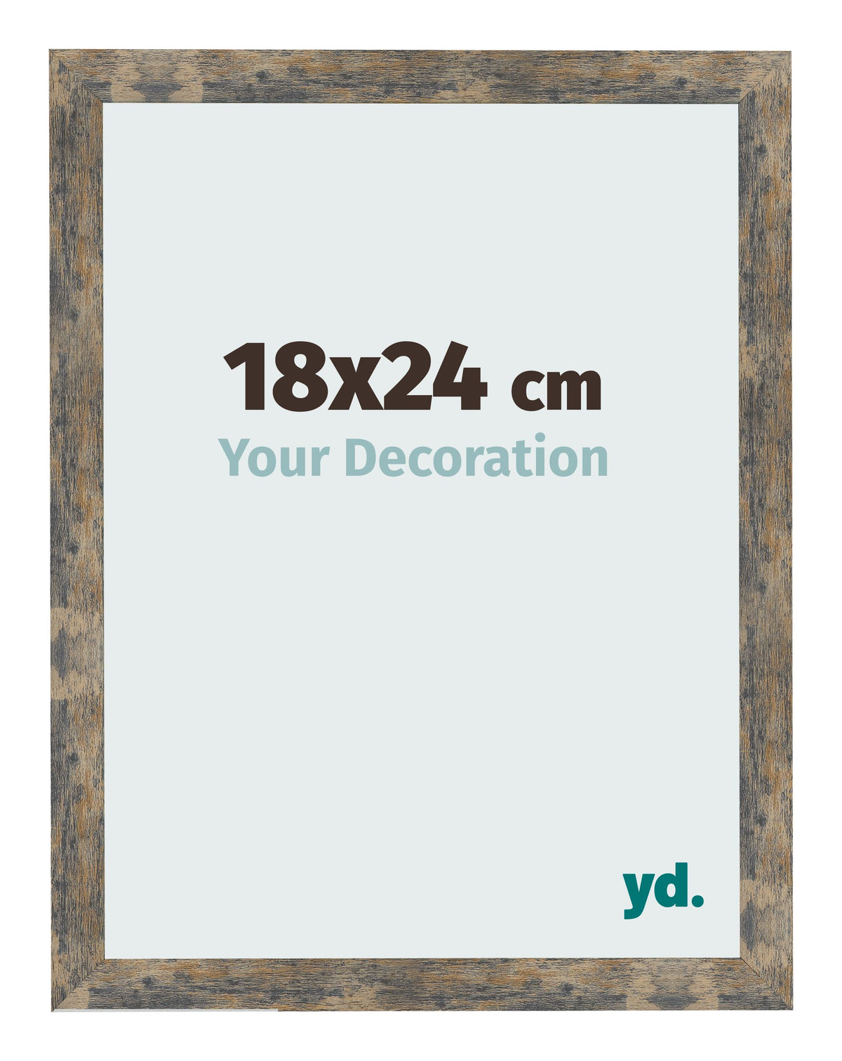 Photo Frame 18x24cm Blue Gold Melange MDF Bologna Front Size | Yourdecoration.com