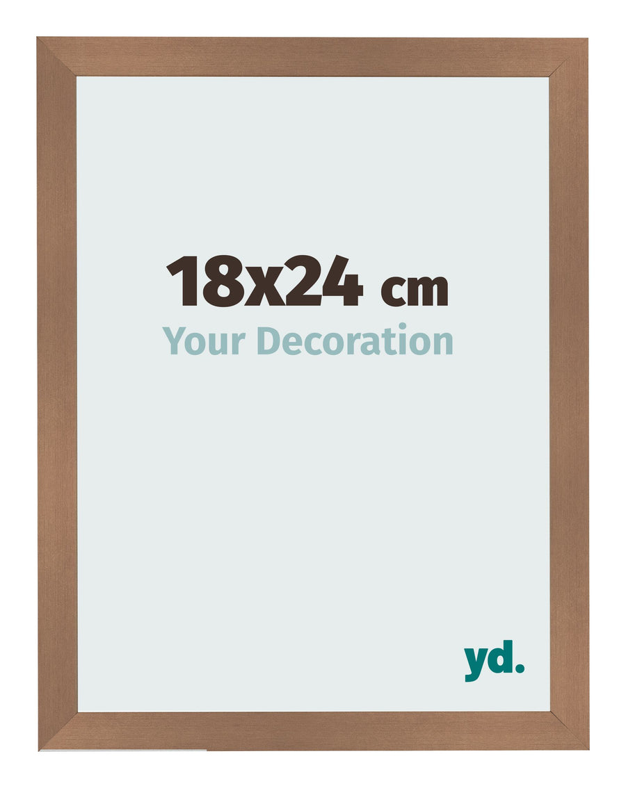 Photo Frame 18x24cm Copper Design MDF Bologna Front Size | Yourdecoration.com