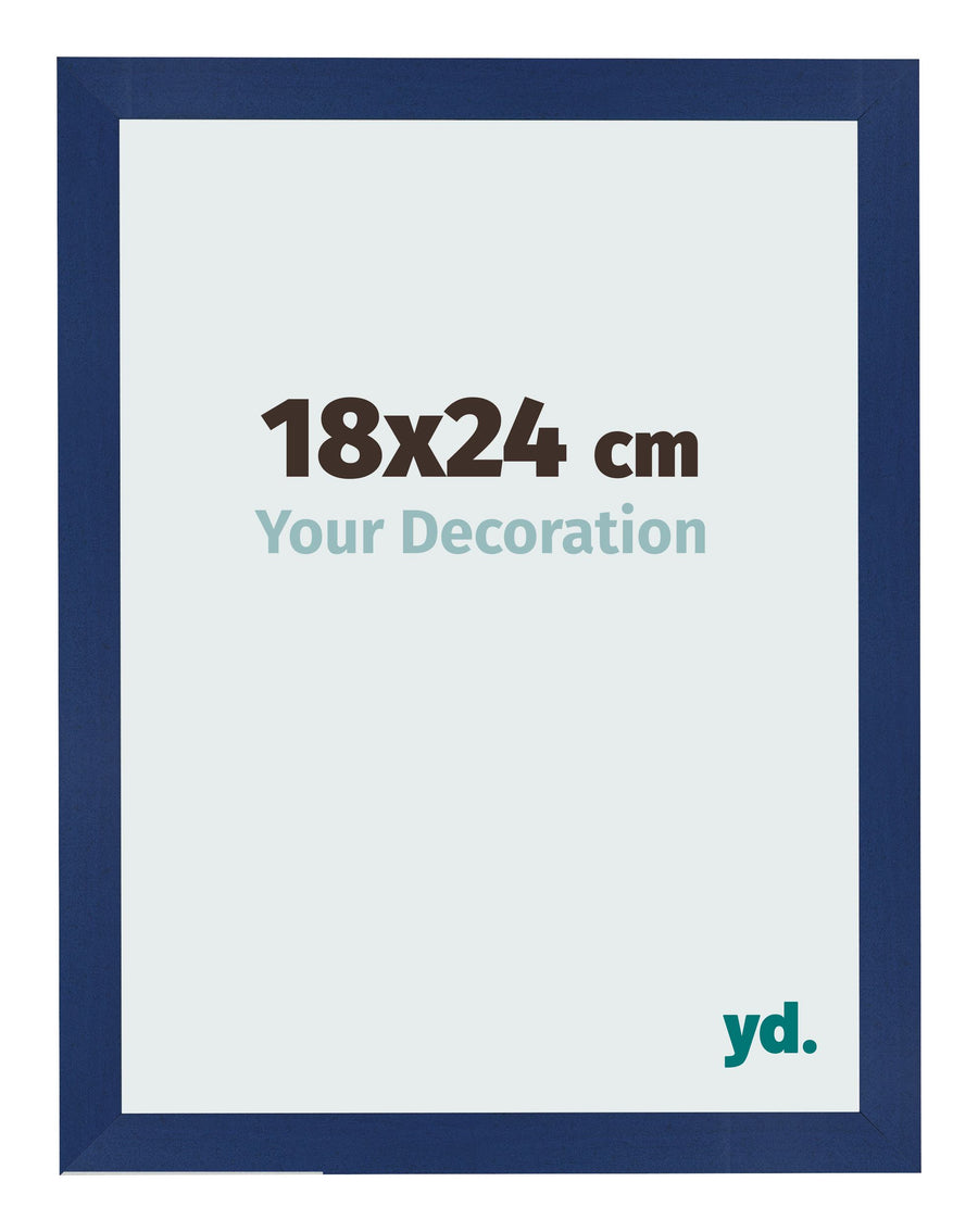 Photo Frame 18x24cm Dark Blue Swept MDF Bologna Front Size | Yourdecoration.com