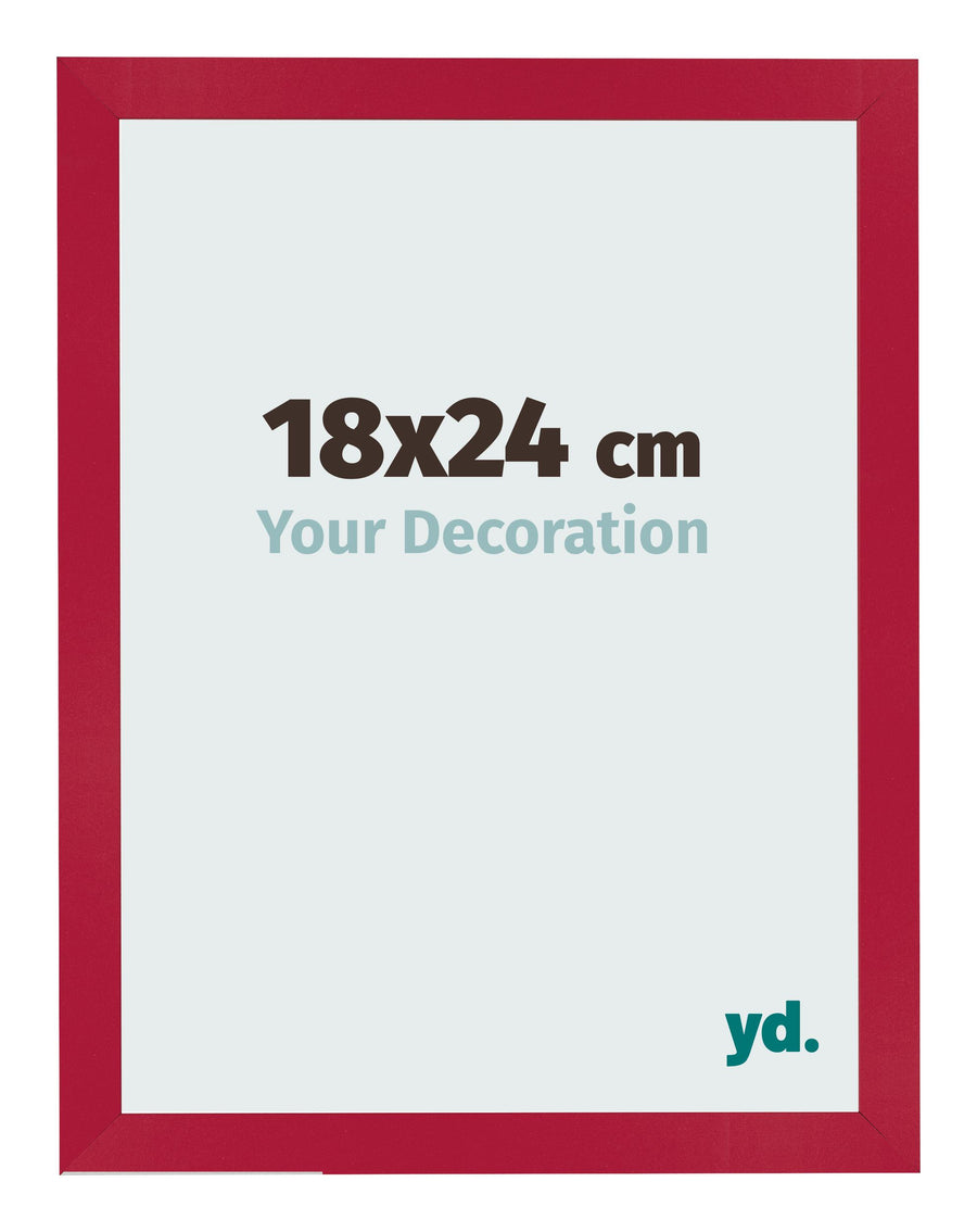 Photo Frame 18x24cm Red MDF Bologna Front Size | Yourdecoration.com