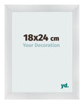 Photo Frame 18x24cm Silver Black Swept MDF Pisa Front Size | Yourdecoration.com
