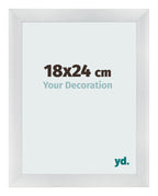 Photo Frame 18x24cm Silver Black Swept MDF Pisa Front Size | Yourdecoration.com