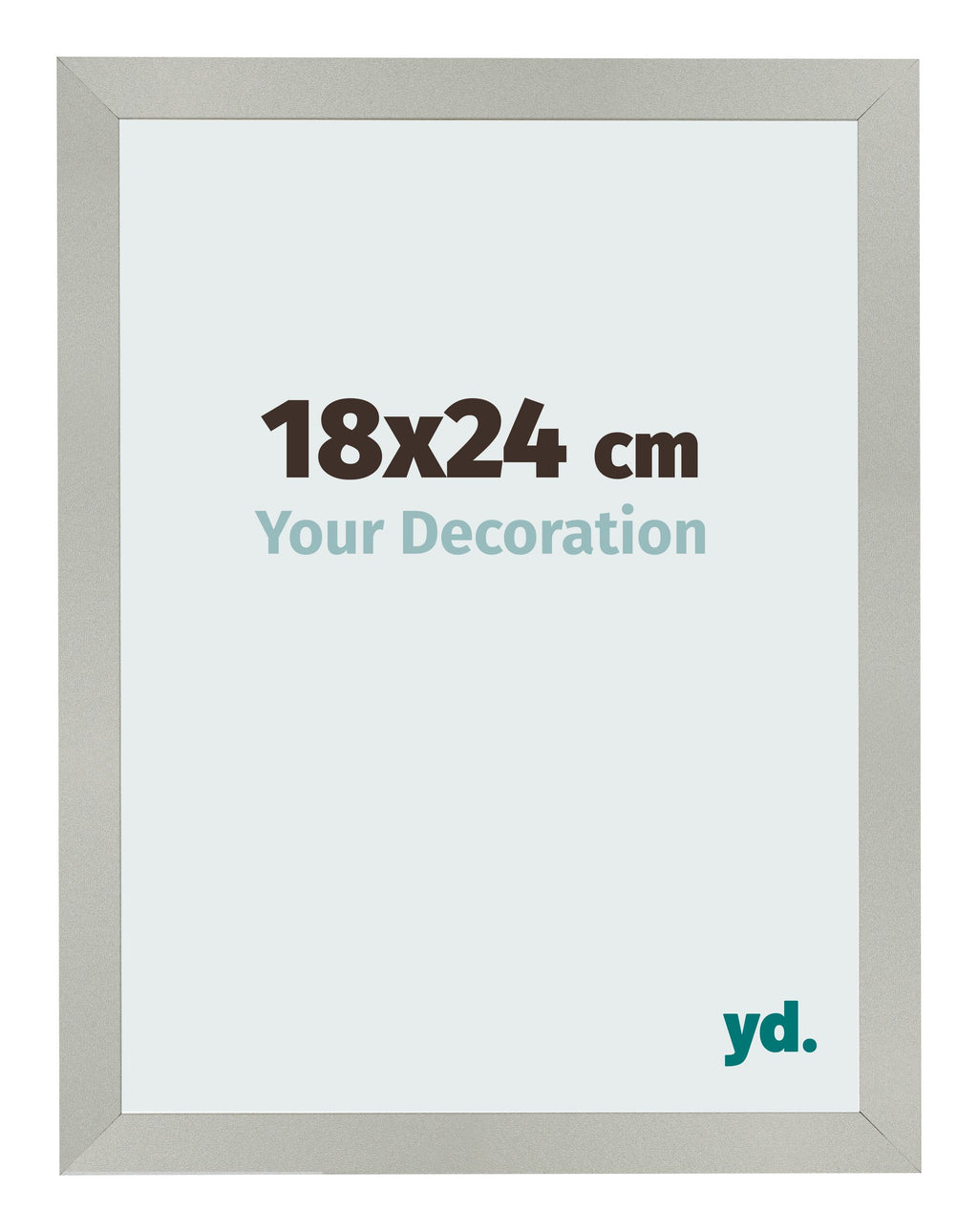 Photo Frame 18x24cm Silver Matte MDF Bologna Front Size | Yourdecoration.com
