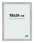 Photo Frame 18x24cm Silver Matte MDF Bologna Front Size | Yourdecoration.com