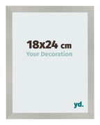 Photo Frame 18x24cm Silver Matte MDF Bologna Front Size | Yourdecoration.com