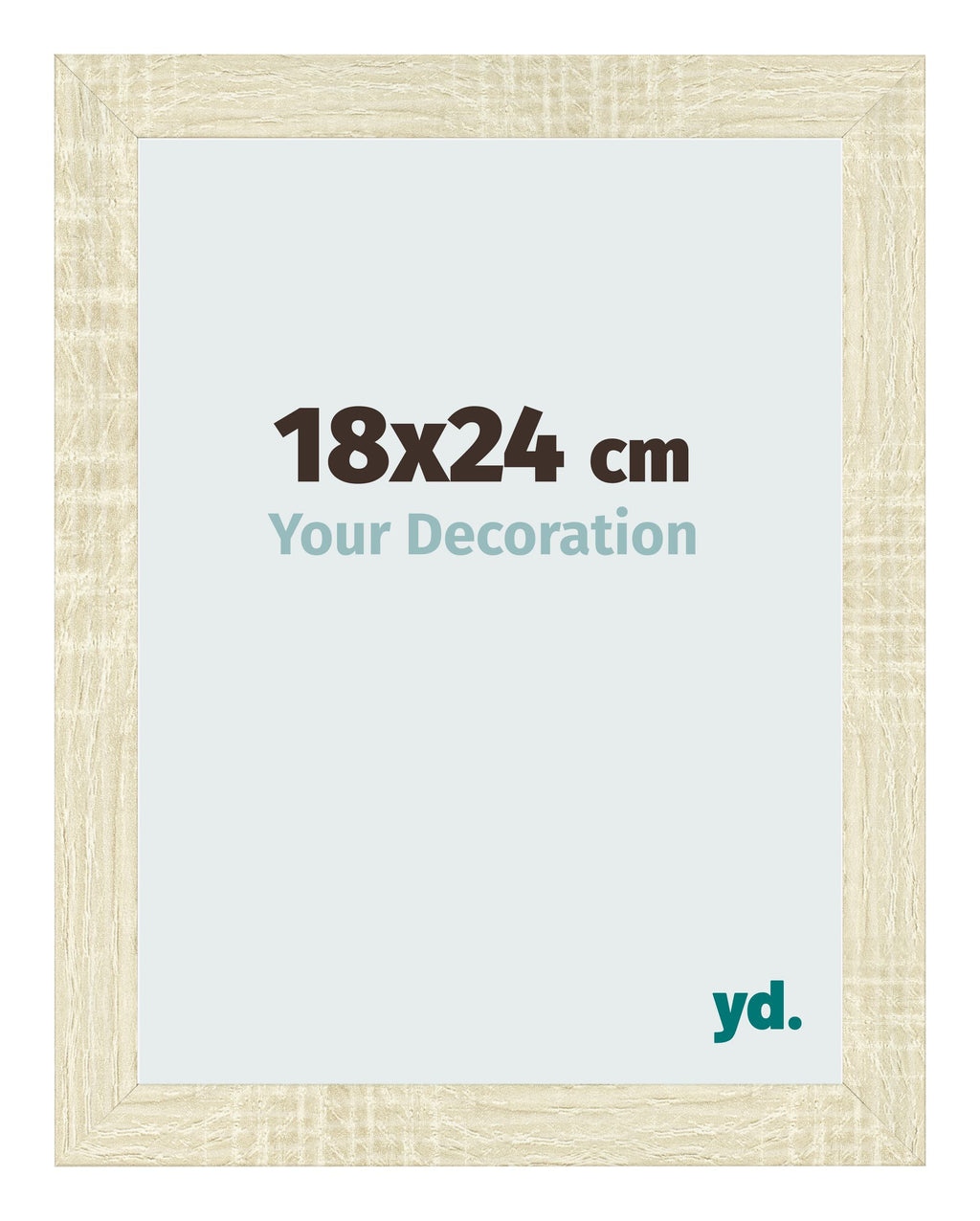 Photo Frame 18x24cm Sonoma Oak MDF Pisa Front Size | Yourdecoration.com