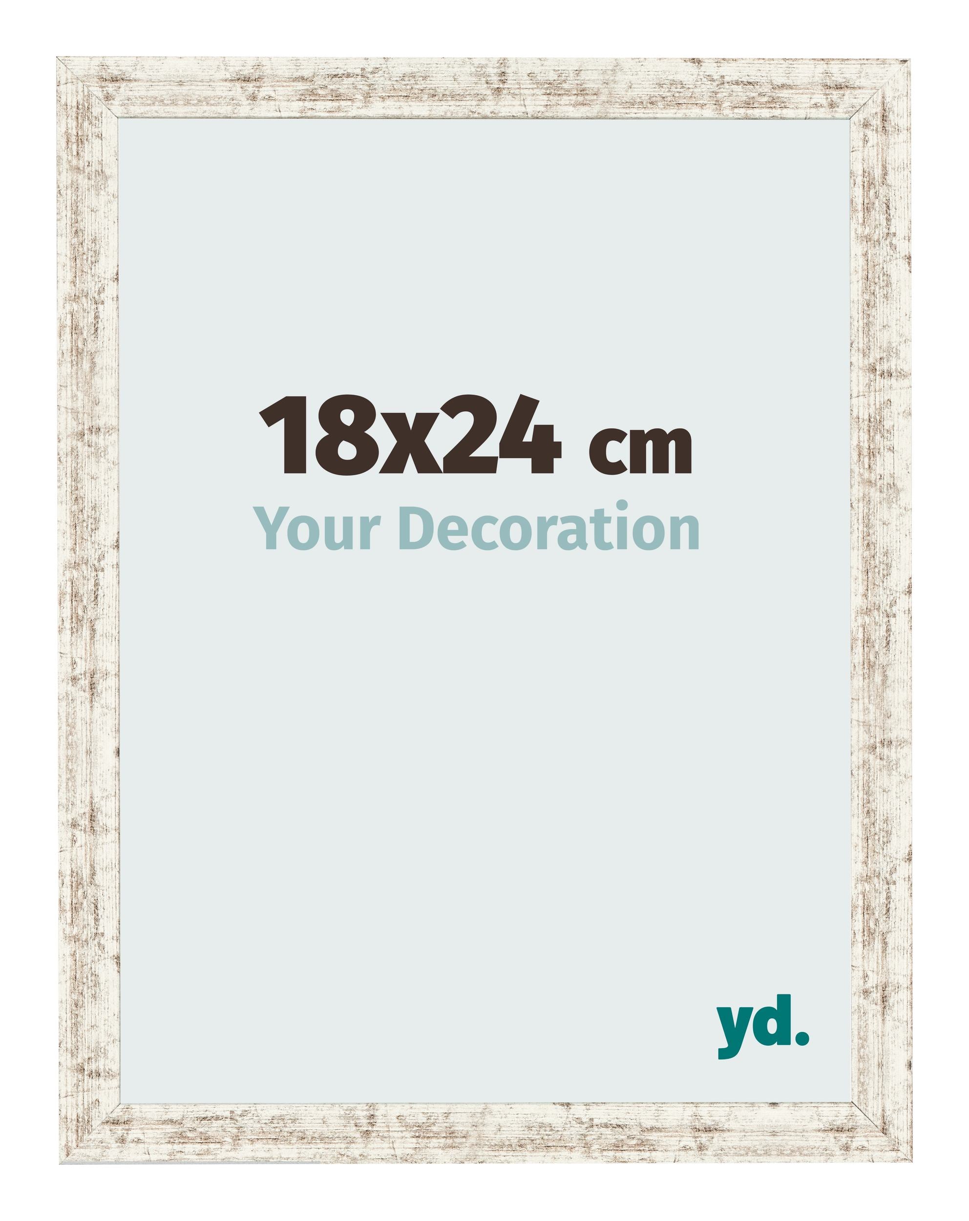 Photo Frame 18x24cm White Vintage MDF Bologna Front Size | Yourdecoration.com