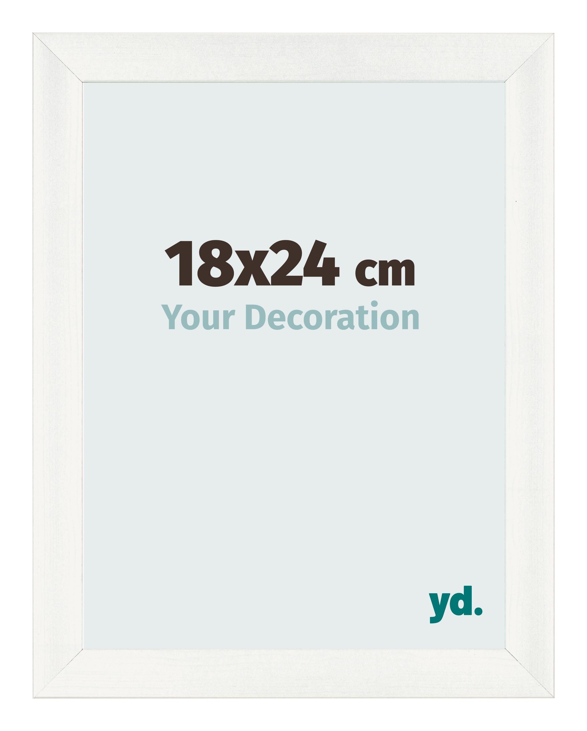 Photo Frame 18x24cm White Vintage MDF Pisa Front Size | Yourdecoration.com