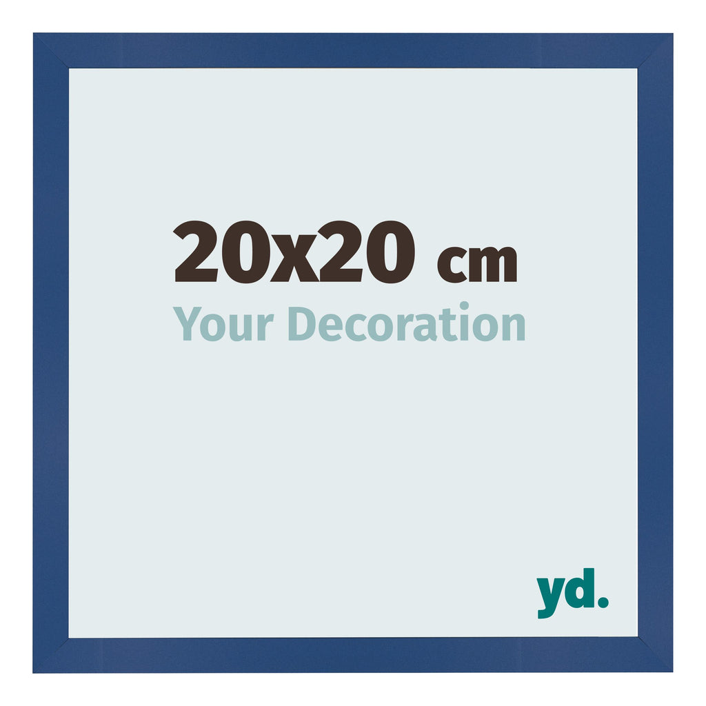 Photo Frame 20x20 cm Dark Blue MDF Bologna Front Size | Yourdecoration.com