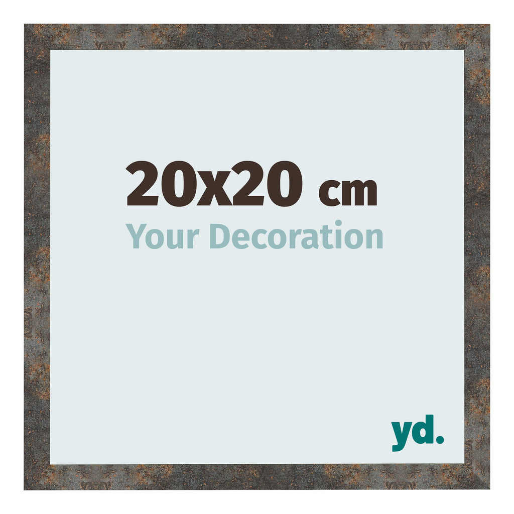 Photo Frame 20x20 cm Oxidized Metal MDF Bologna Front Size | Yourdecoration.com