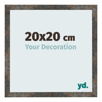 Photo Frame 20x20 cm Oxidized Metal MDF Bologna Front Size | Yourdecoration.com