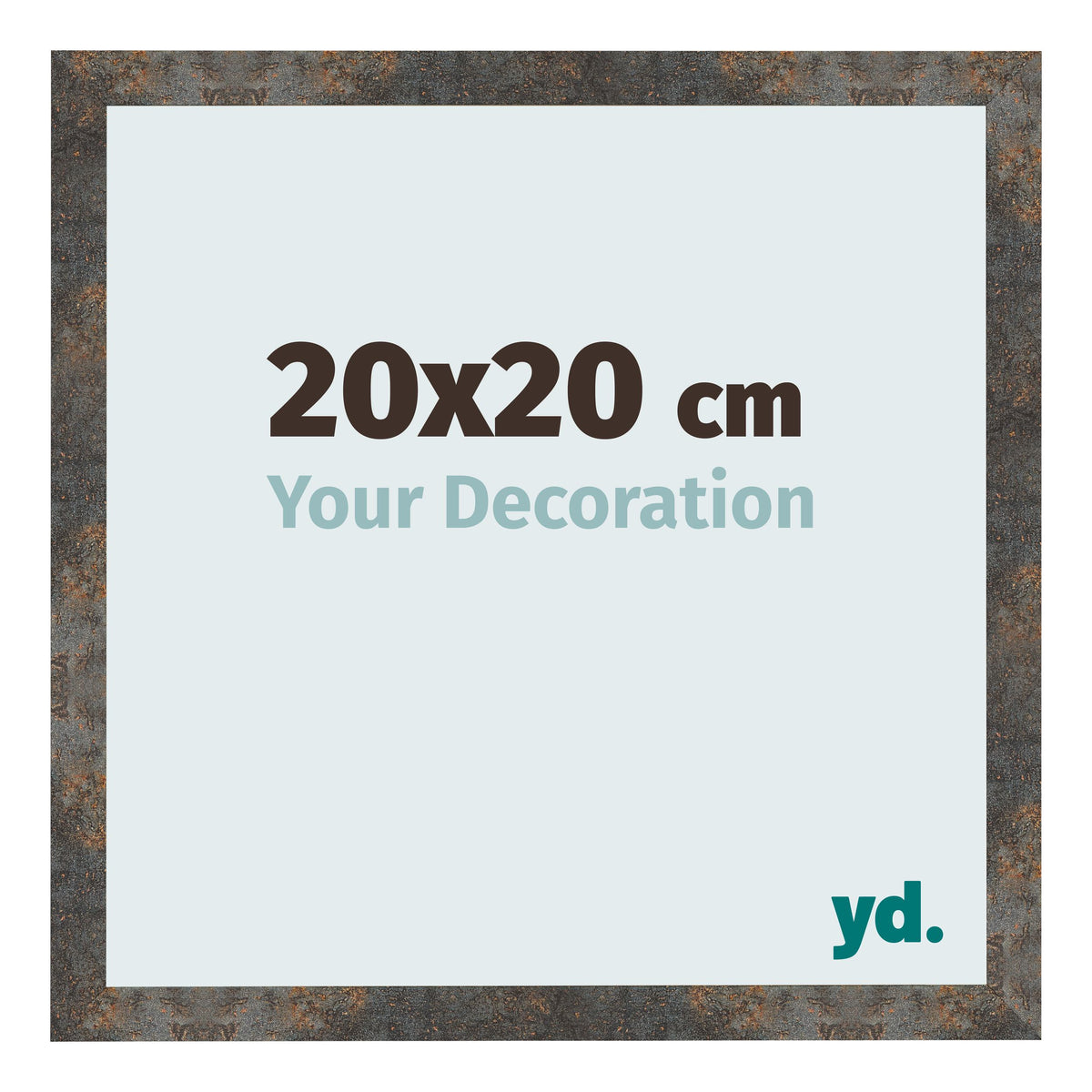 Photo Frame 20x20 cm Oxidized Metal MDF Bologna Front Size | Yourdecoration.com