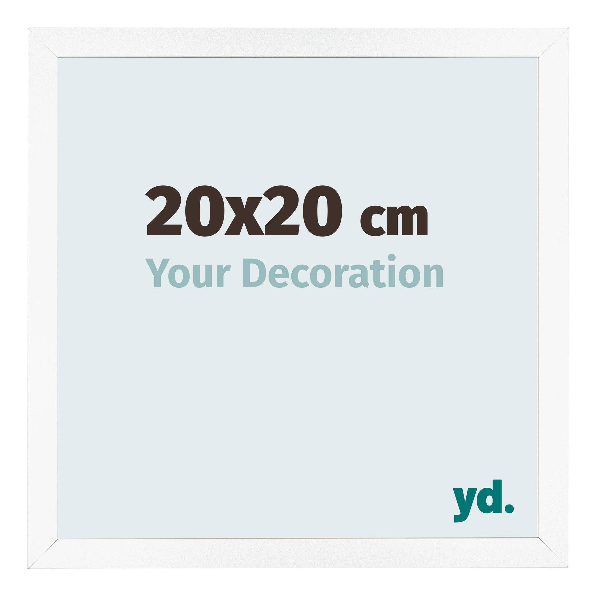 Photo Frame 20x20 cm White Matte MDF Bologna Front Size | Yourdecoration.com